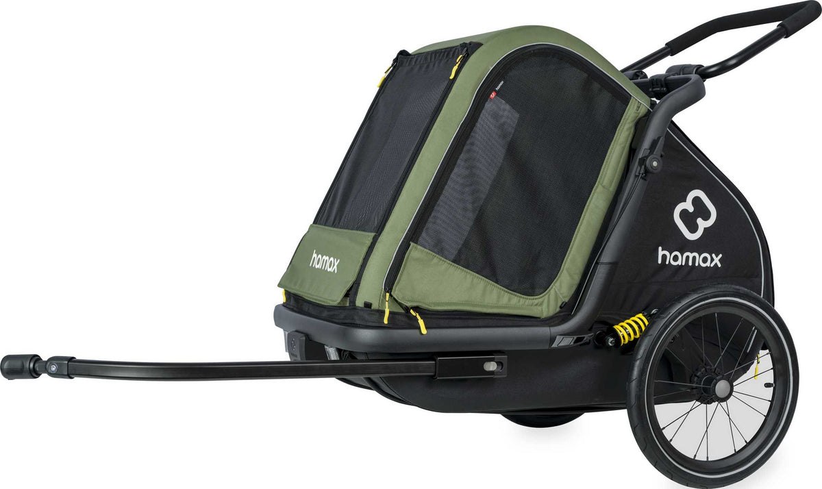 Dog Trailer Pluto M grün/schwa