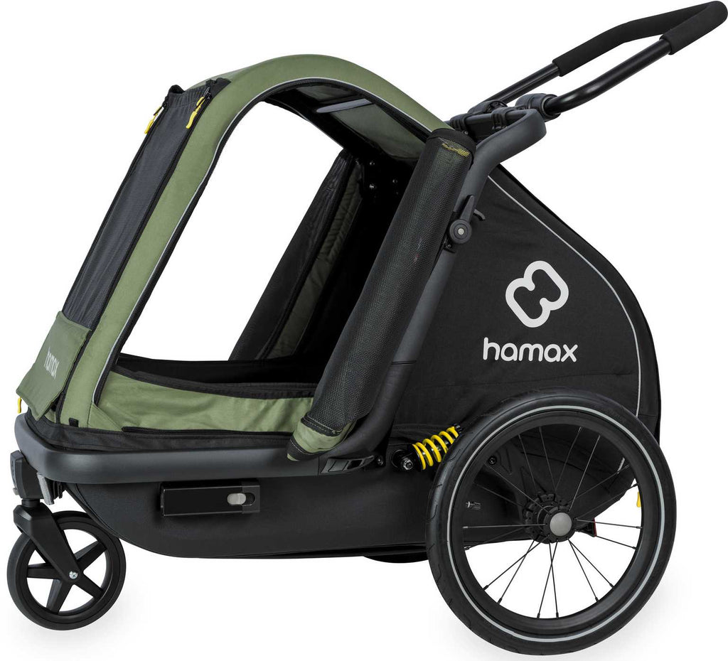 Dog Trailer Pluto M grün/schwa