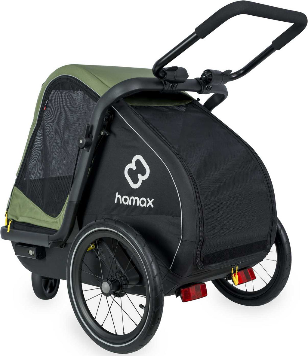Dog Trailer Pluto M grün/schwa
