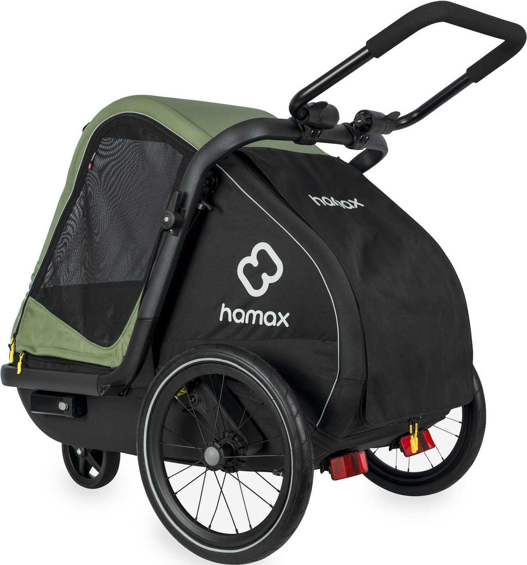 Dog Trailer Pluto M grün/schwa