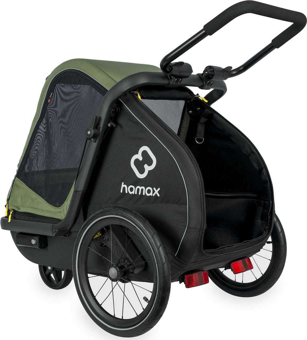 Dog Trailer Pluto M grün/schwa
